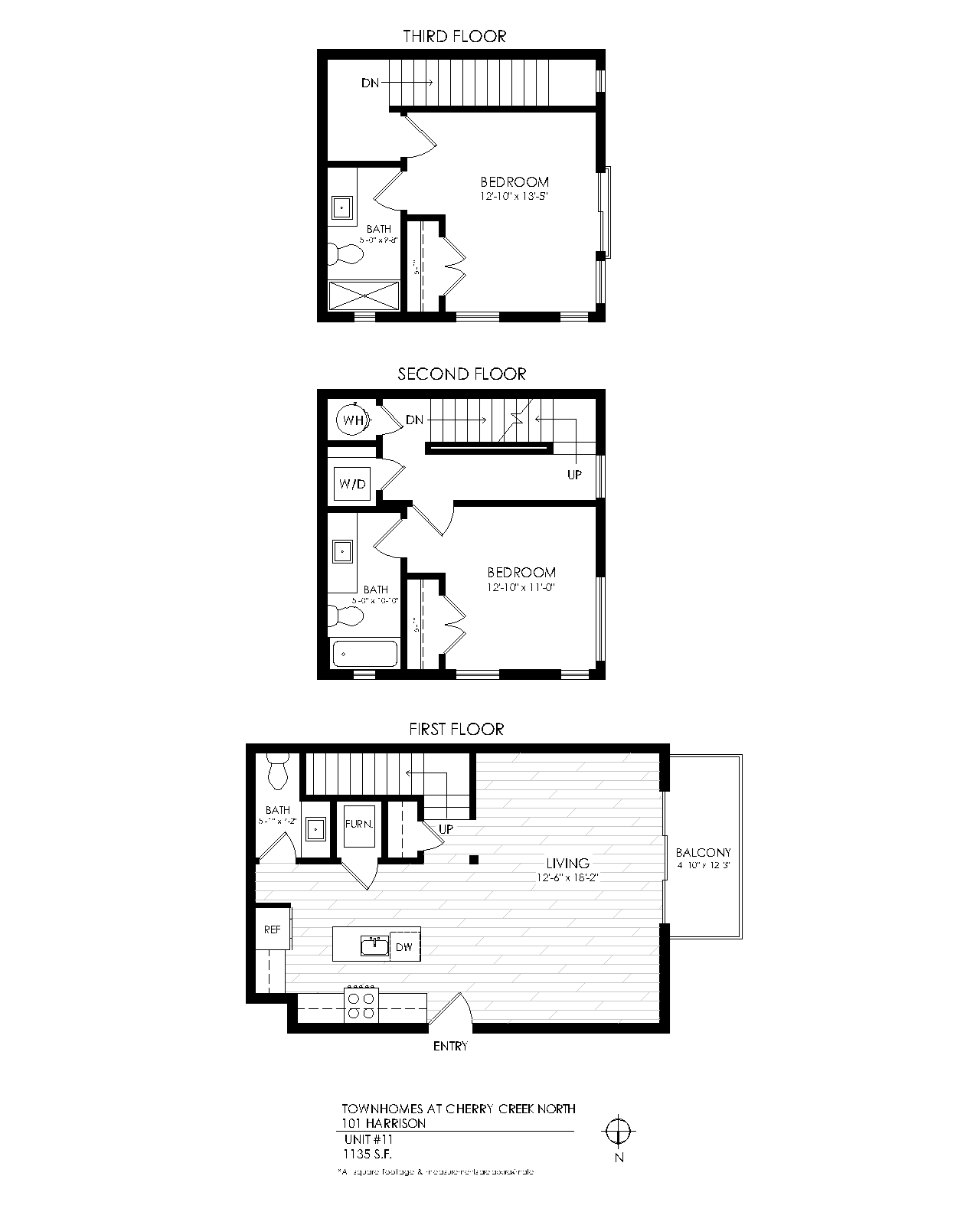 Floor Plans of Townhomes at Cherry Creek North in Denver, CO